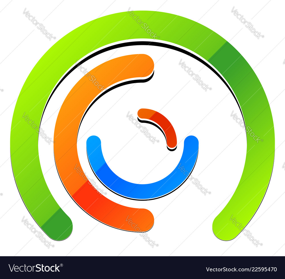 Concentric circles with random lines segmented vector image Concentric circles with random lines segmented
