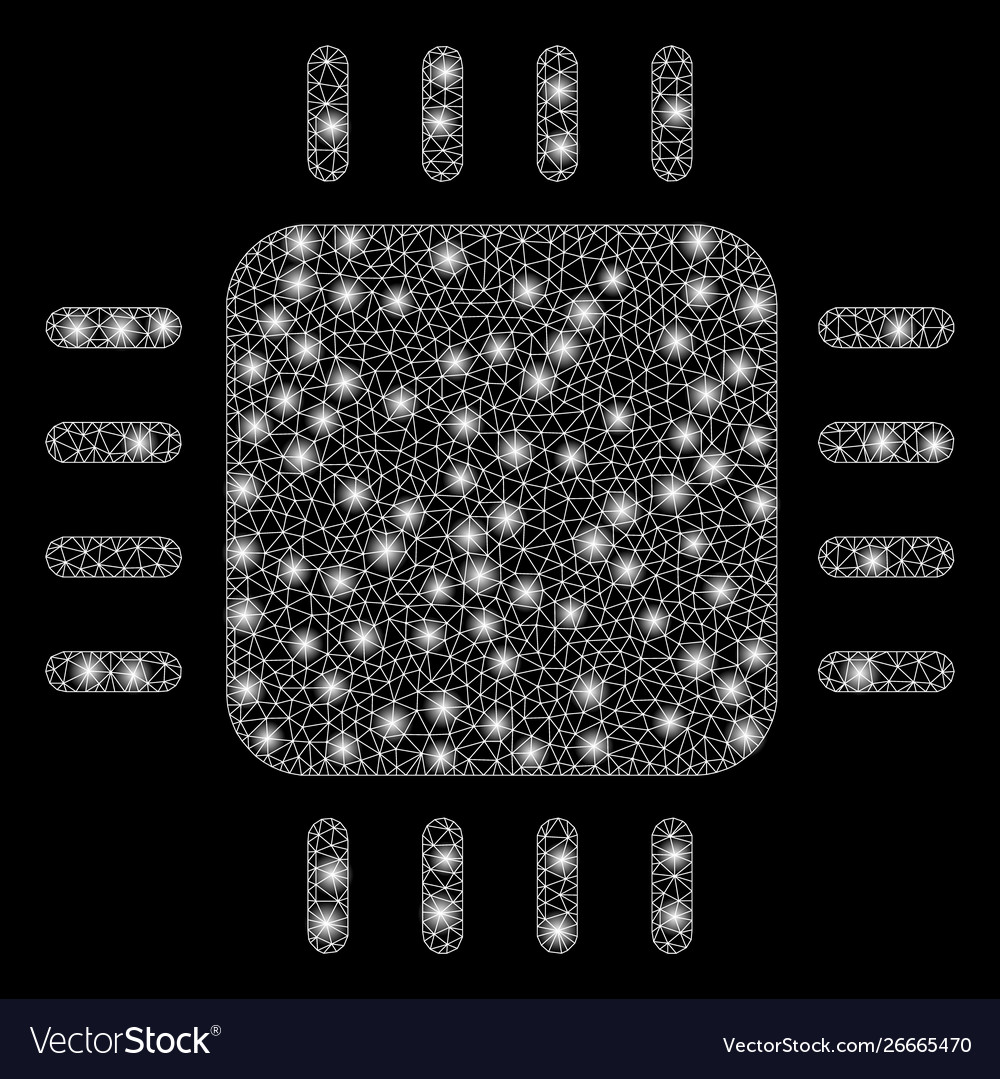 Flare mesh 2d processor with spots vector image Flare mesh 2d processor with spots