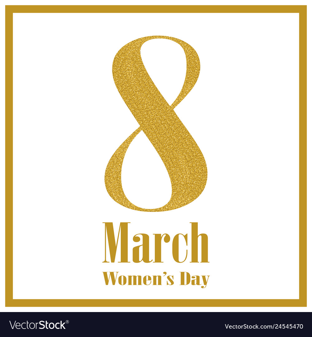 Greeting card with 8 march - international womens