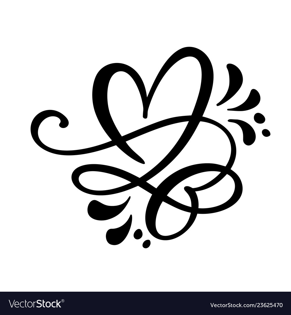 Heart love sign romantic Royalty Free Vector Image