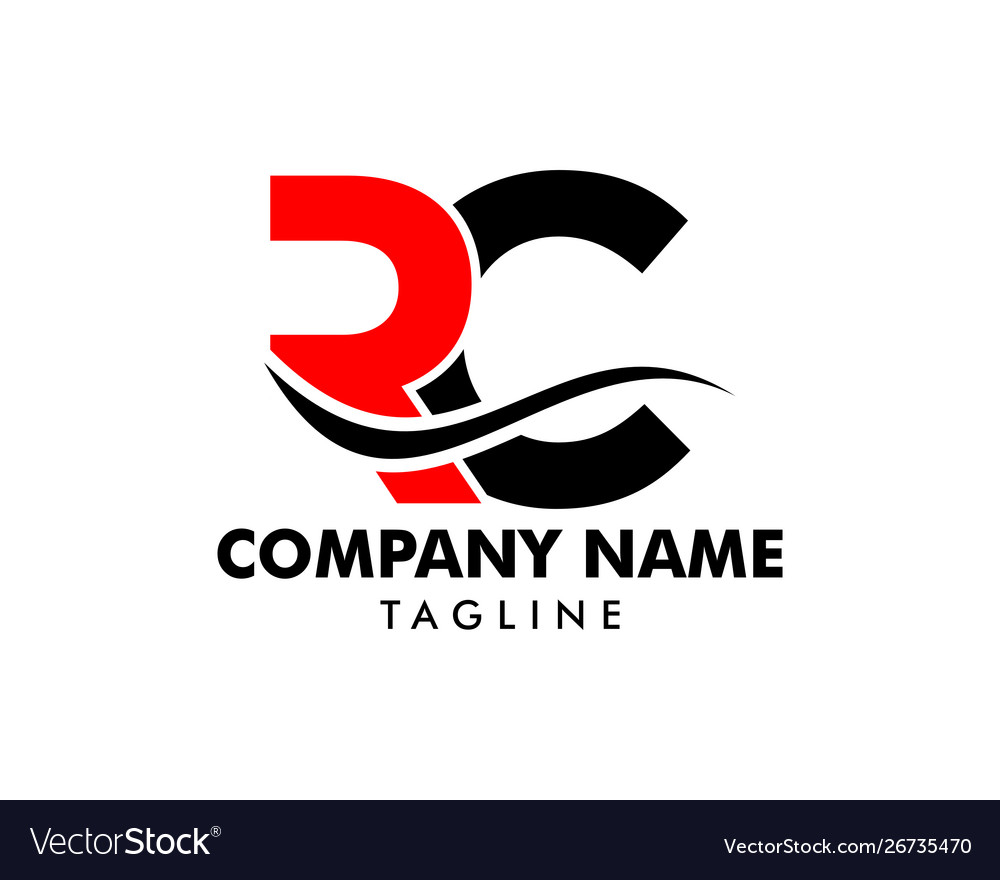 Initial letter rc logo template design