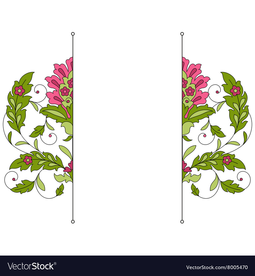Invitation card with floral ornament