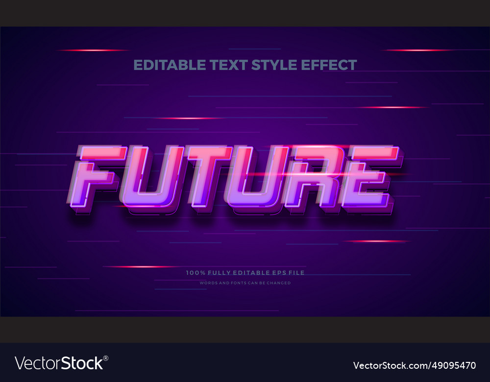 Modern editable text style effect ve vector image Modern editable text style effect ve