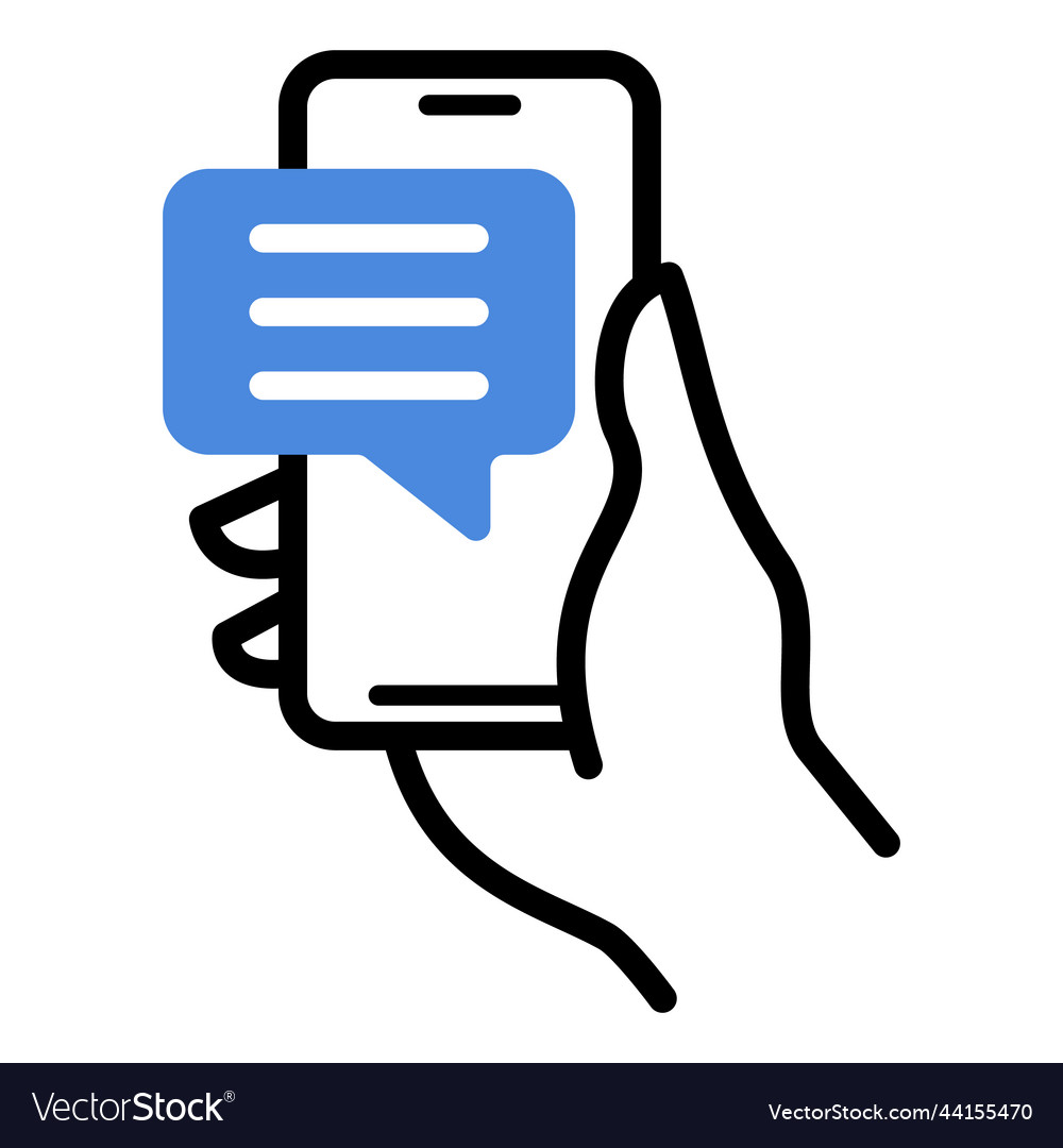 Online chat messages text notification on mobile