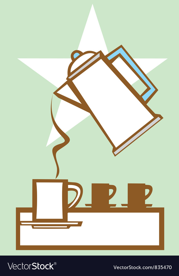 Pouring Coffee Pot 1 Vector Image Pouring Coffee Pot 1 Vector Image