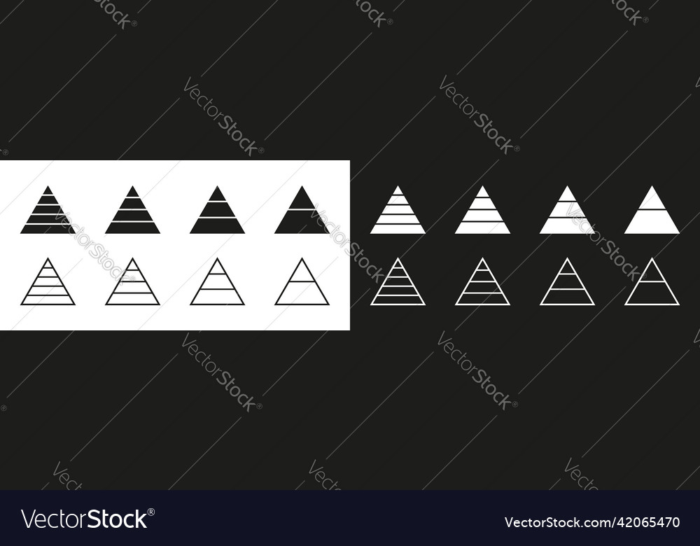 Pyramid icon graphic logos isolated Royalty Free Vector