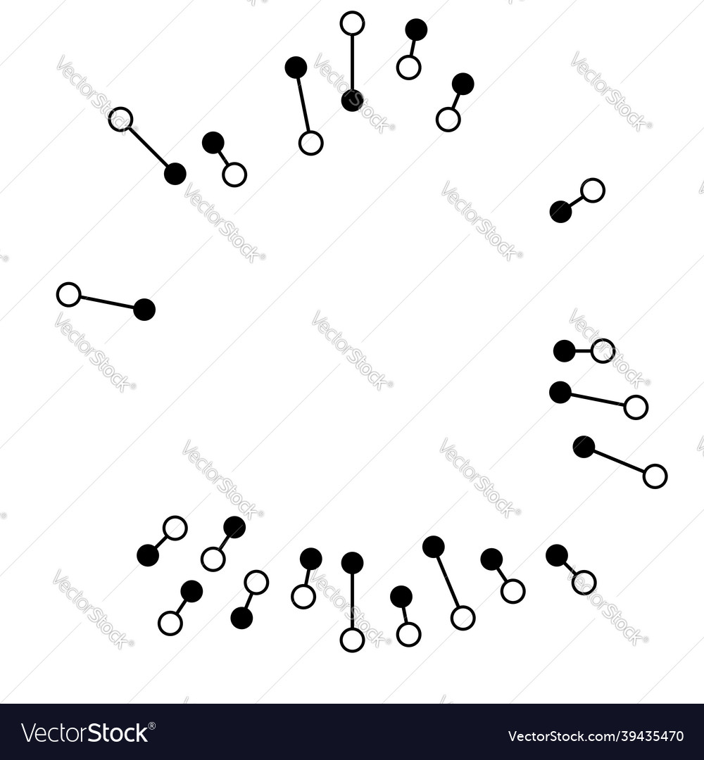 Radial radiating lines with nodes nodal points vector image Radial radiating lines with nodes nodal points