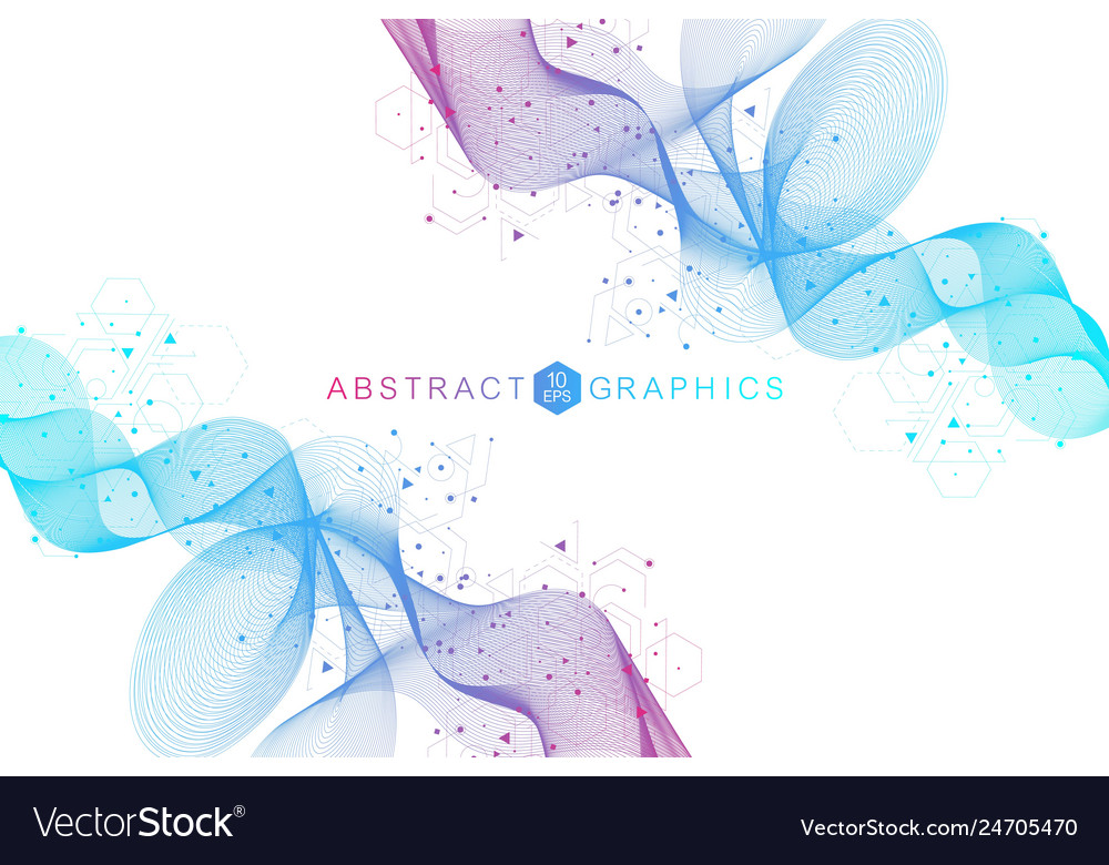 Science network pattern connecting lines and dots vector image Science network pattern connecting lines and dots