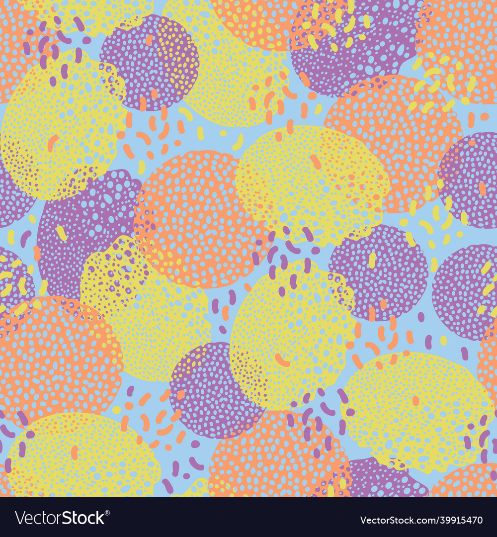Seamless pattern with perforated circles
