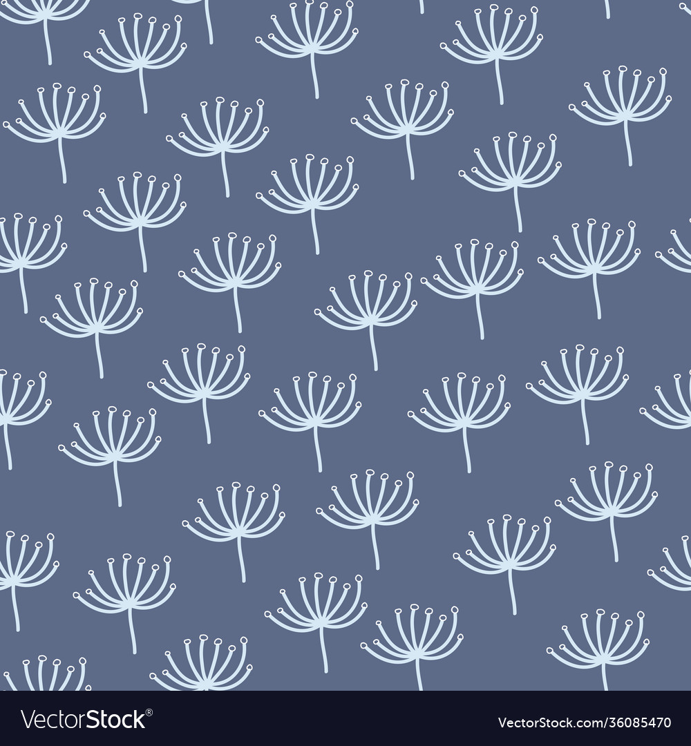 Simple dandelion repeat pattern design vector image Simple dandelion repeat pattern design
