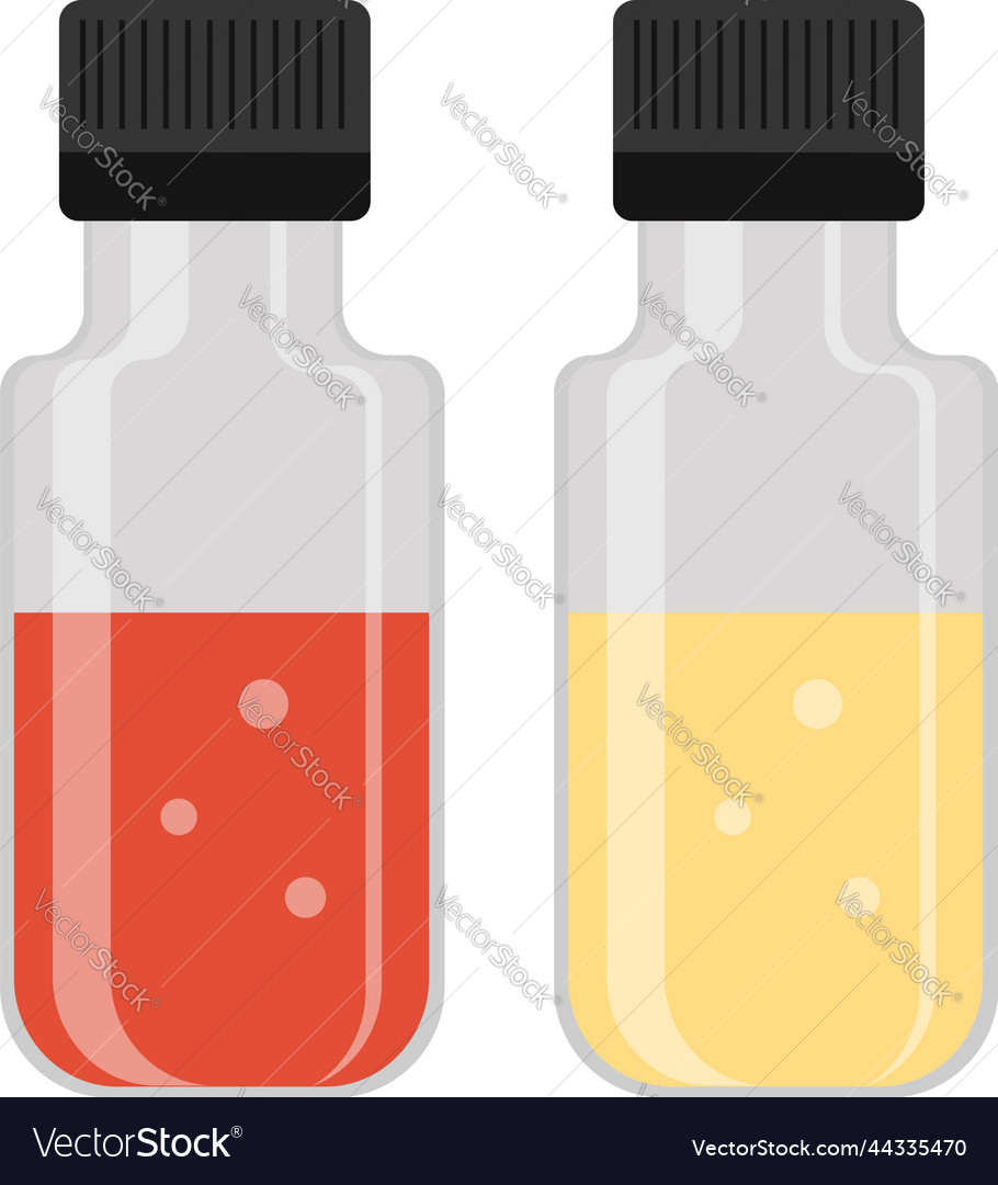 Storage bottles on a white background