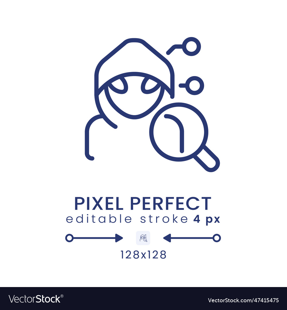 Attack analytics linear desktop icon vector image Attack analytics linear desktop icon