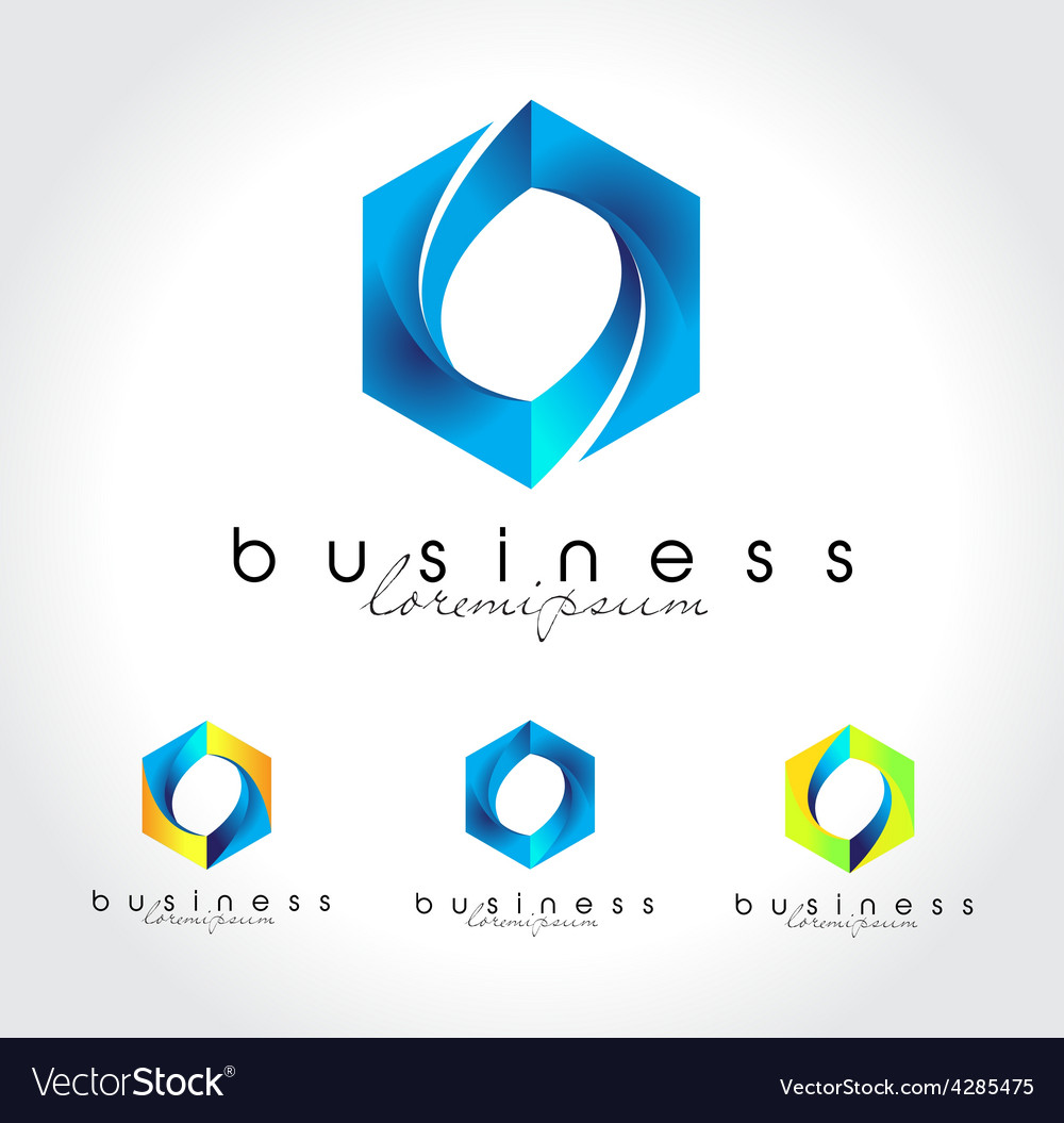 Blue business logo Royalty Free Vector Image - VectorStock