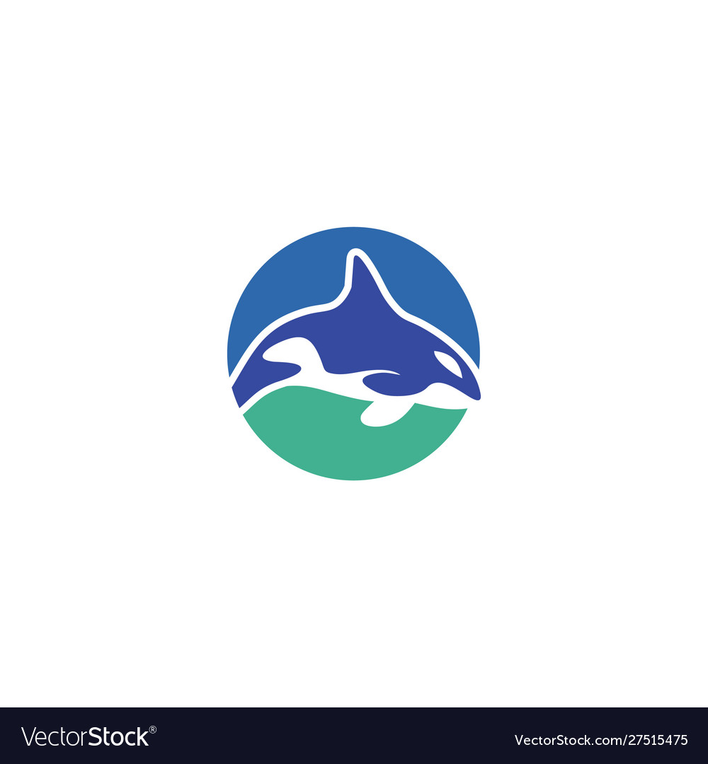 Blue Orca Logo Template - Marine Animal