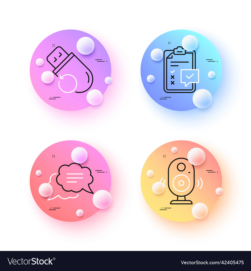 Checklist flash memory and text message minimal vector image Checklist flash memory and text message minimal