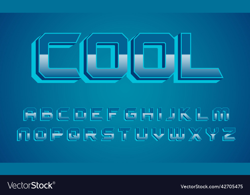 Editable text style effect font vector image Editable text style effect font