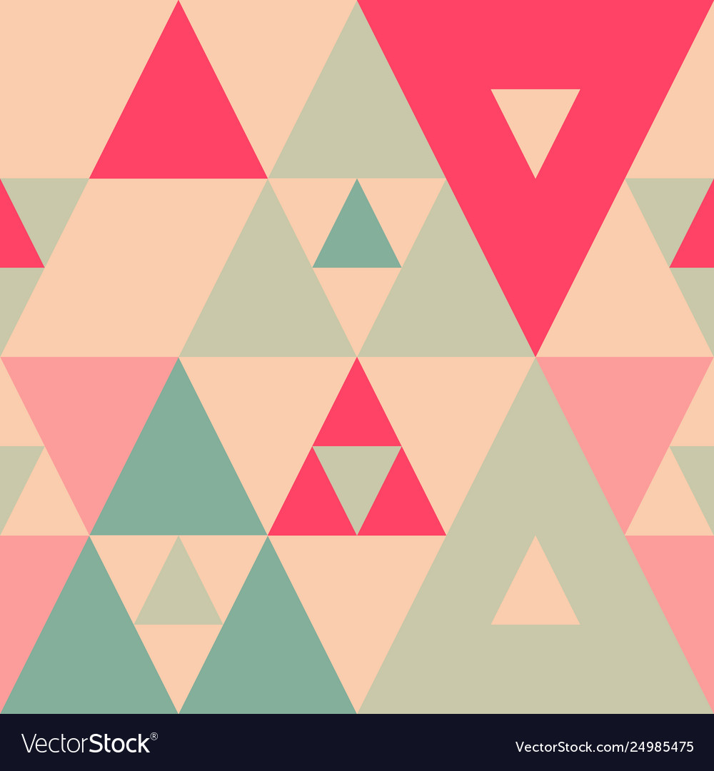 Geometric Color Triangles Seamless Pattern Vector Image 0255