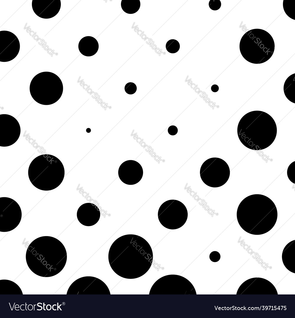 Halftone random circles dots pattern vector image Halftone random circles dots pattern