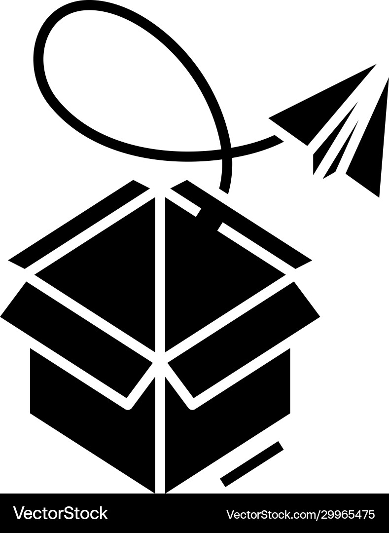 Newsletter Black Icon Concept Royalty Free Vector Image