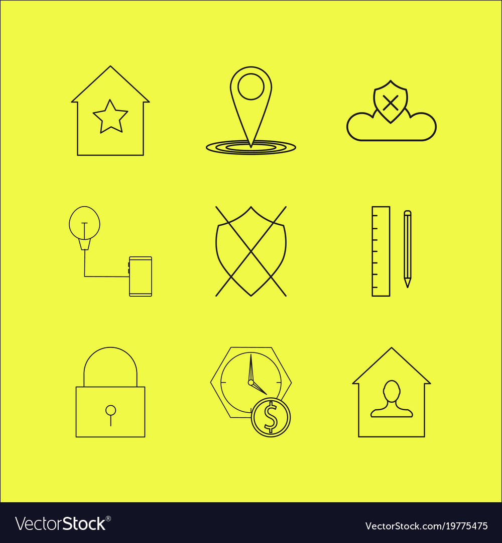 Web linear icon set simple outline icons