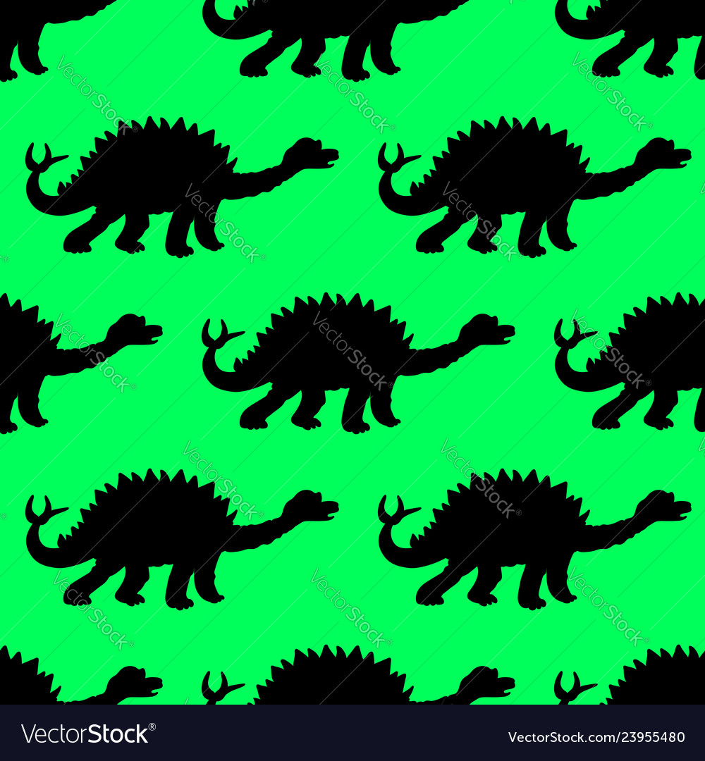 A seamless repeating pattern of dinosaur vector image A seamless repeating pattern of dinosaur