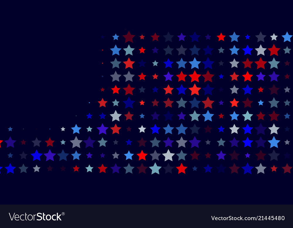 Abstrakter Hintergrund von roten blauen weißen Sternen