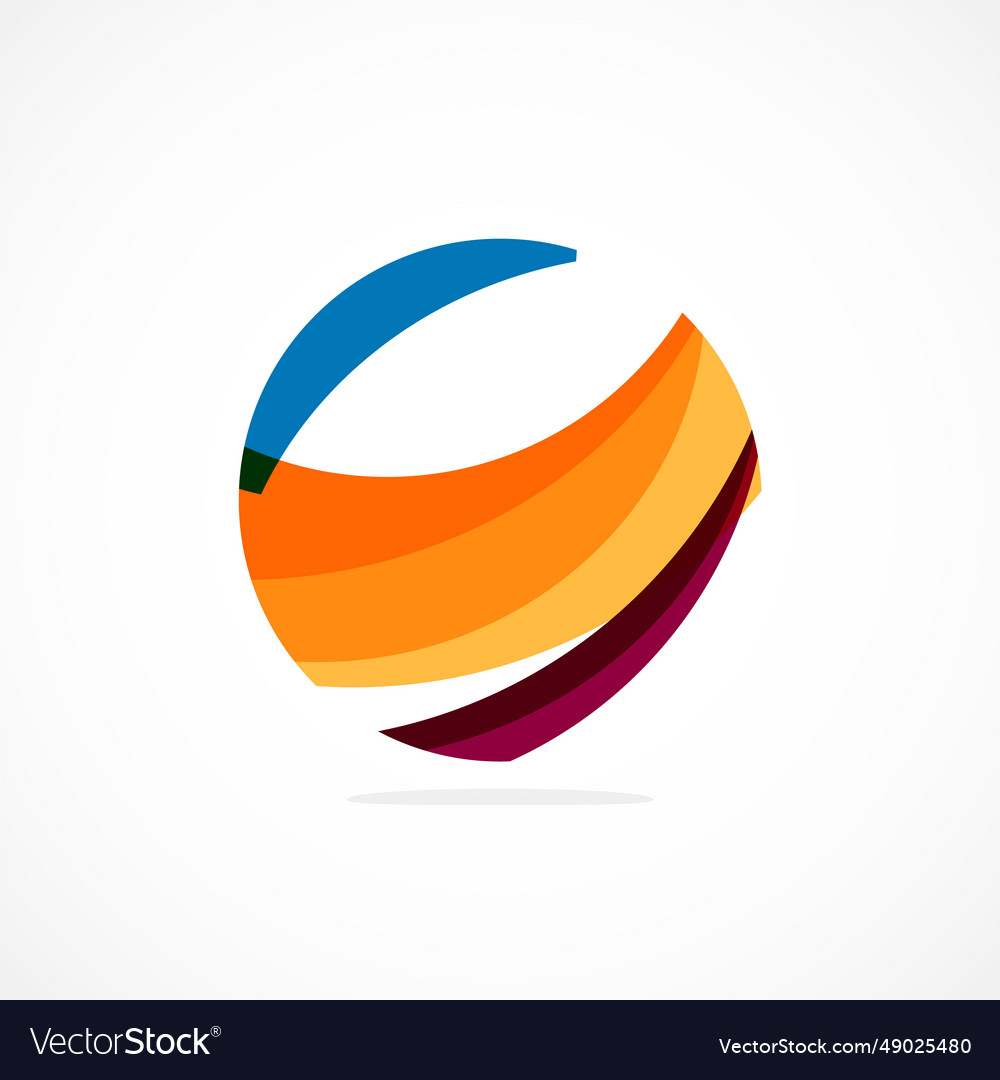 Abstract circle logo dynamic aesthetic