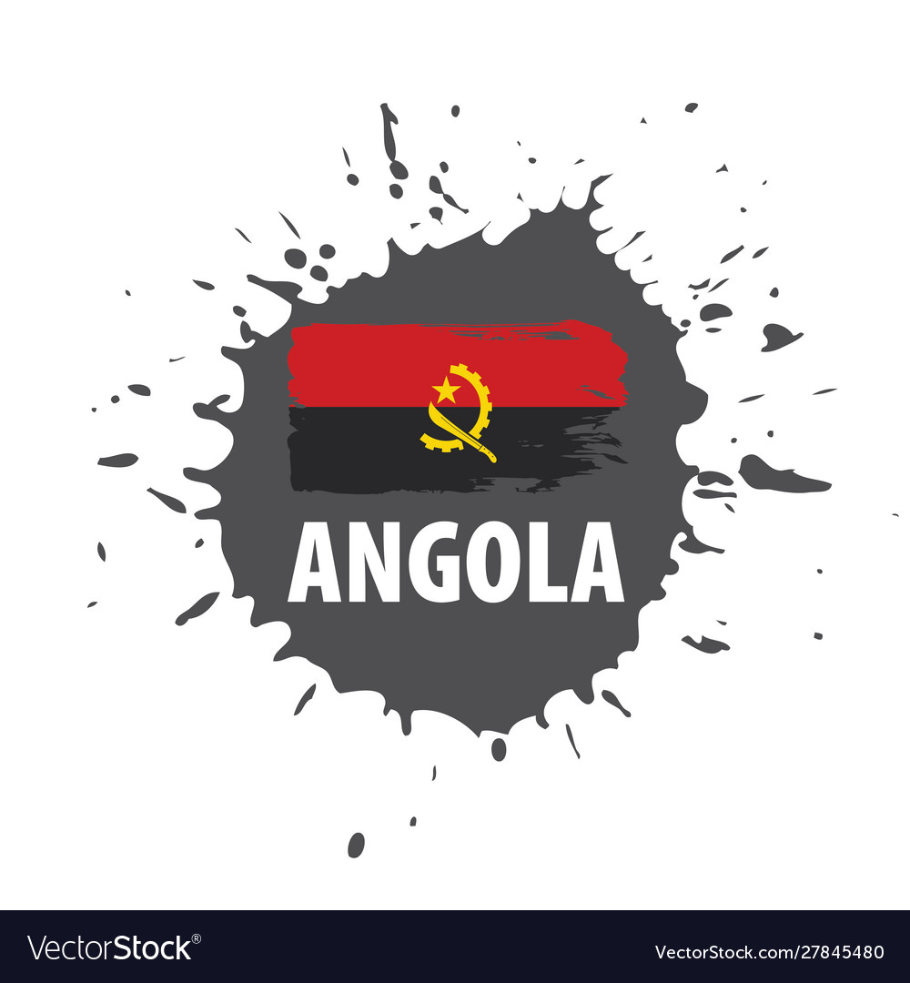 Angola flag on a white Royalty Free Vector Image