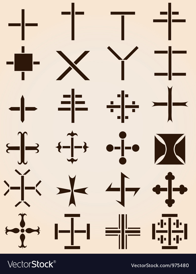 Crosses Set Royalty Free Vector Image - Vectorstock