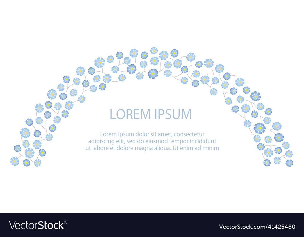 Elegant Blue Floral Arch
