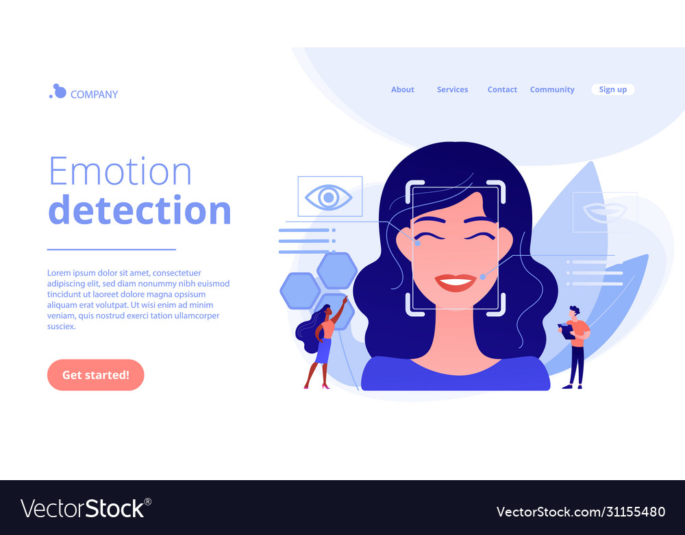 Emotion Detection Landing Page - Violet Theme
