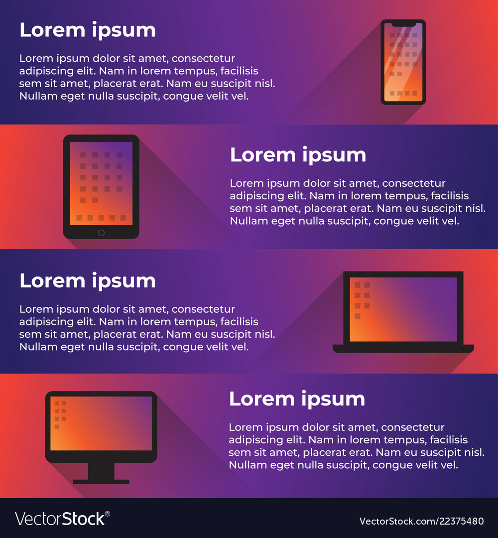 Flaches Design es Gerät Infografik multicolor