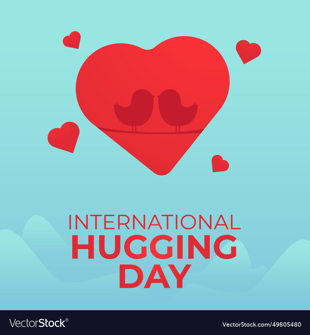 For the occasion of international hugging day Vector Image