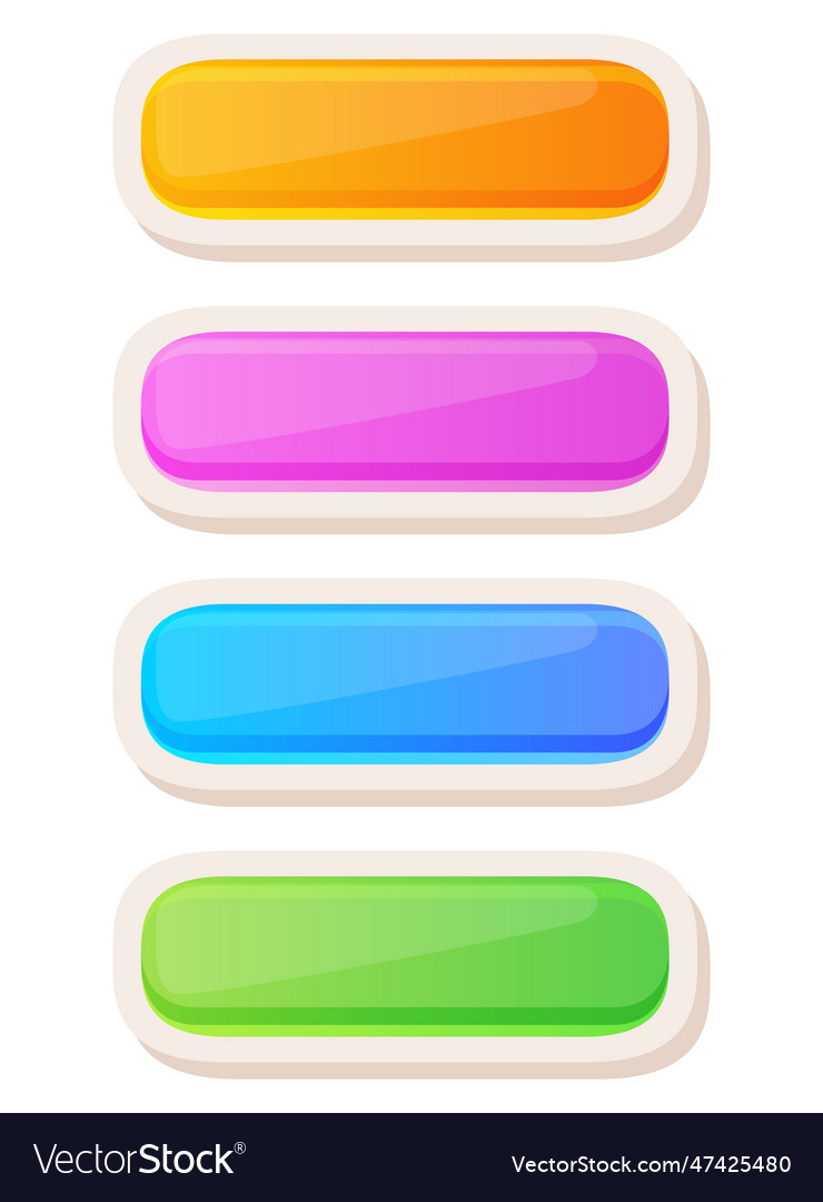 Game ui button mobile application or vector image Game ui button mobile application or