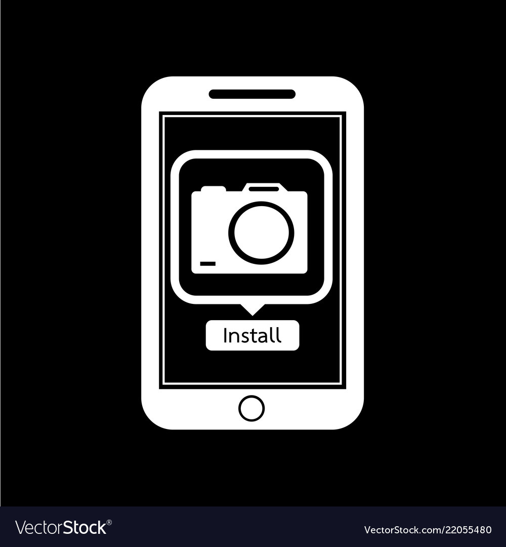 Icon of smart phone mobile camera photo