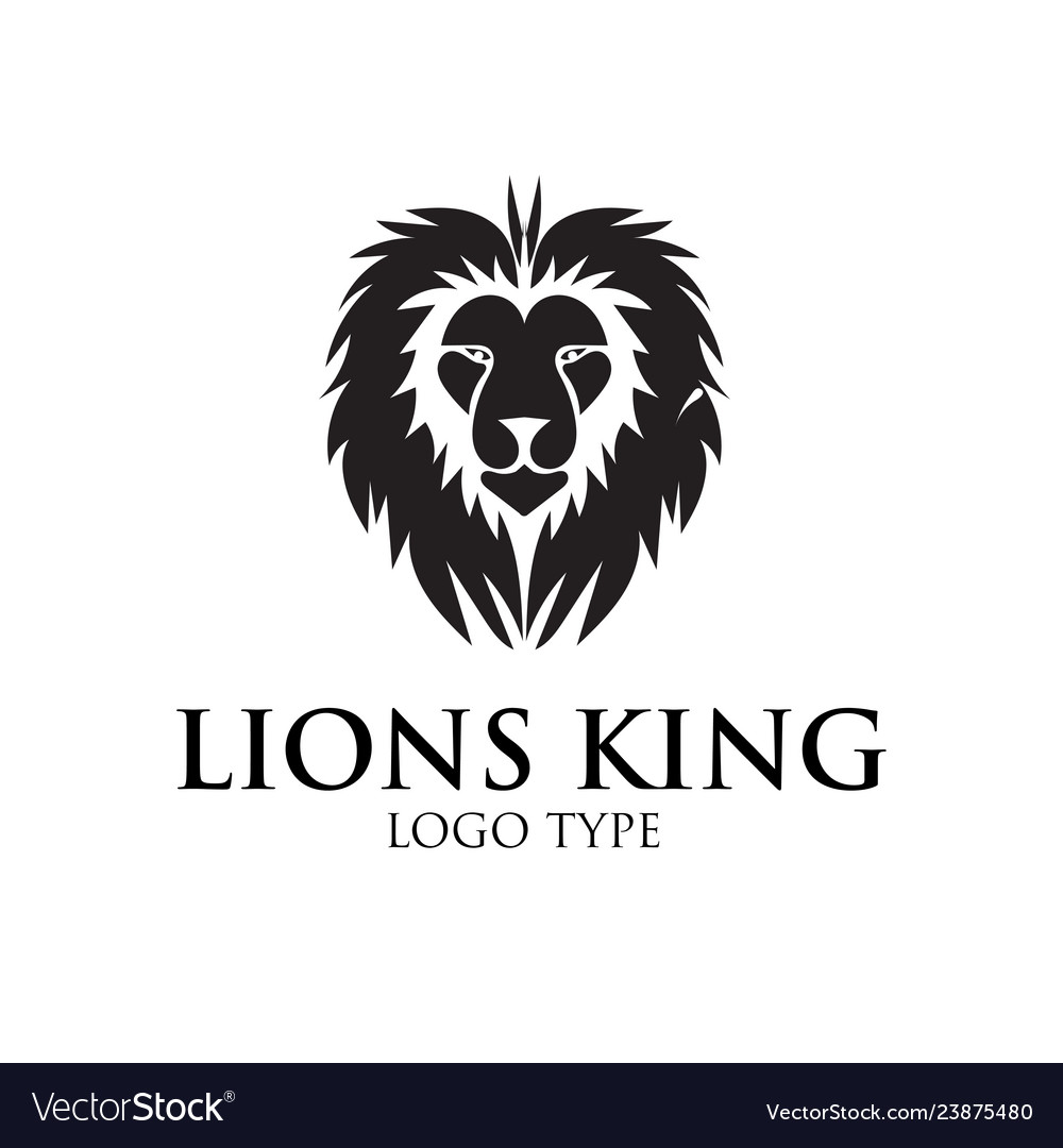 King lion logo designs Royalty Free Vector Image