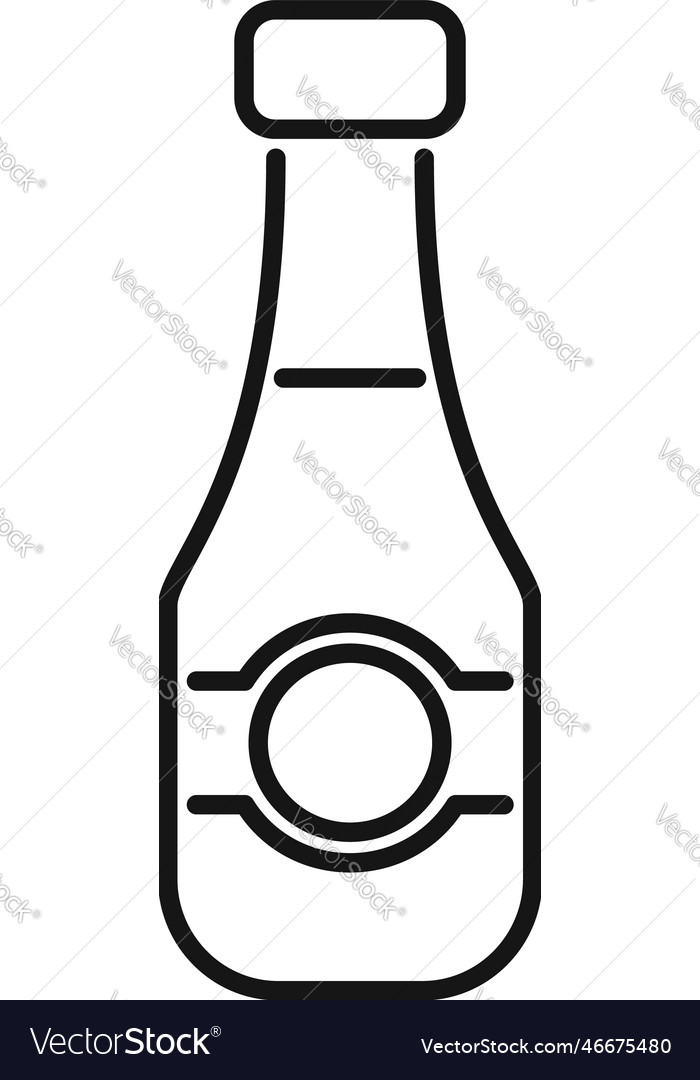 Kitchen soy sauce icon outline japanese Royalty Free Vector