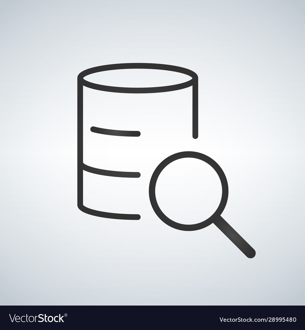Linearer Datenbankserver isoliert flaches Web mobil vector image Linearer Datenbankserver isoliert flaches Web mobil