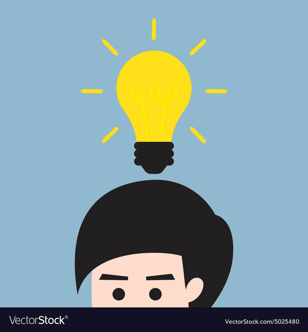 Man get idea Royalty Free Vector Image - VectorStock