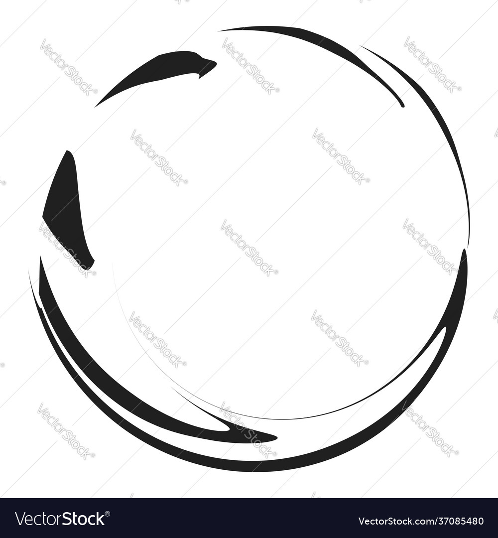 Radial abstract geometric circle design element vector image Radial abstract geometric circle design element