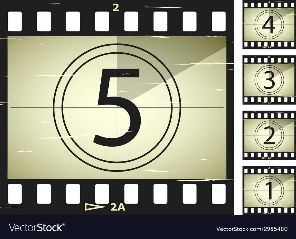 Scratched film strips Royalty Free Vector Image