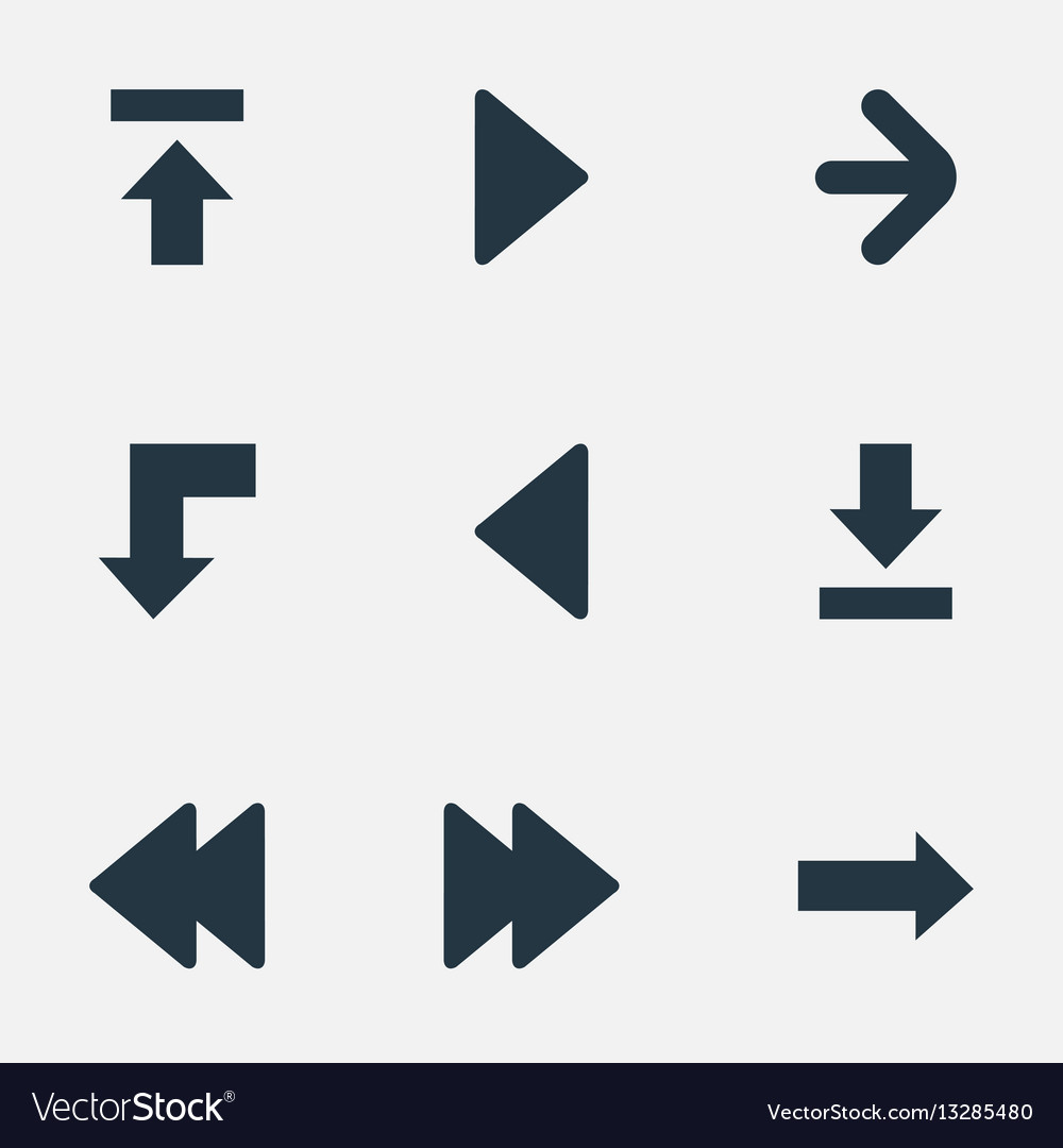 Set of 9 simple cursor icons can be found