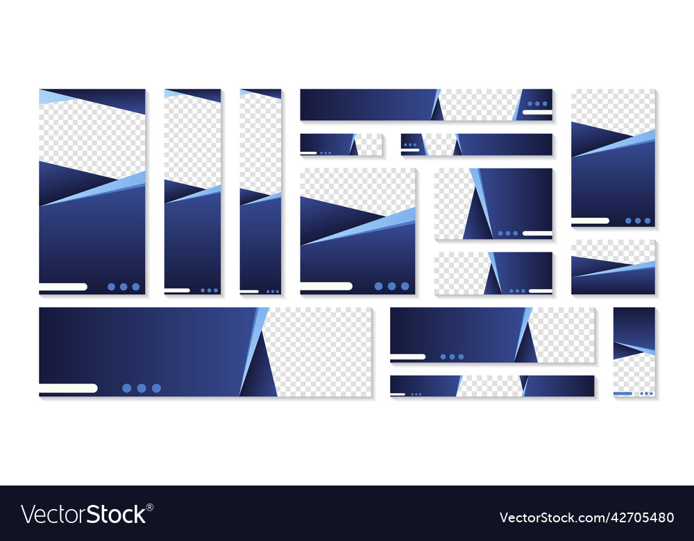 Set of modern web banners standard size