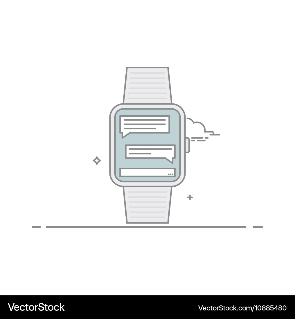 Smart watch the concept of mobile application Vector Image