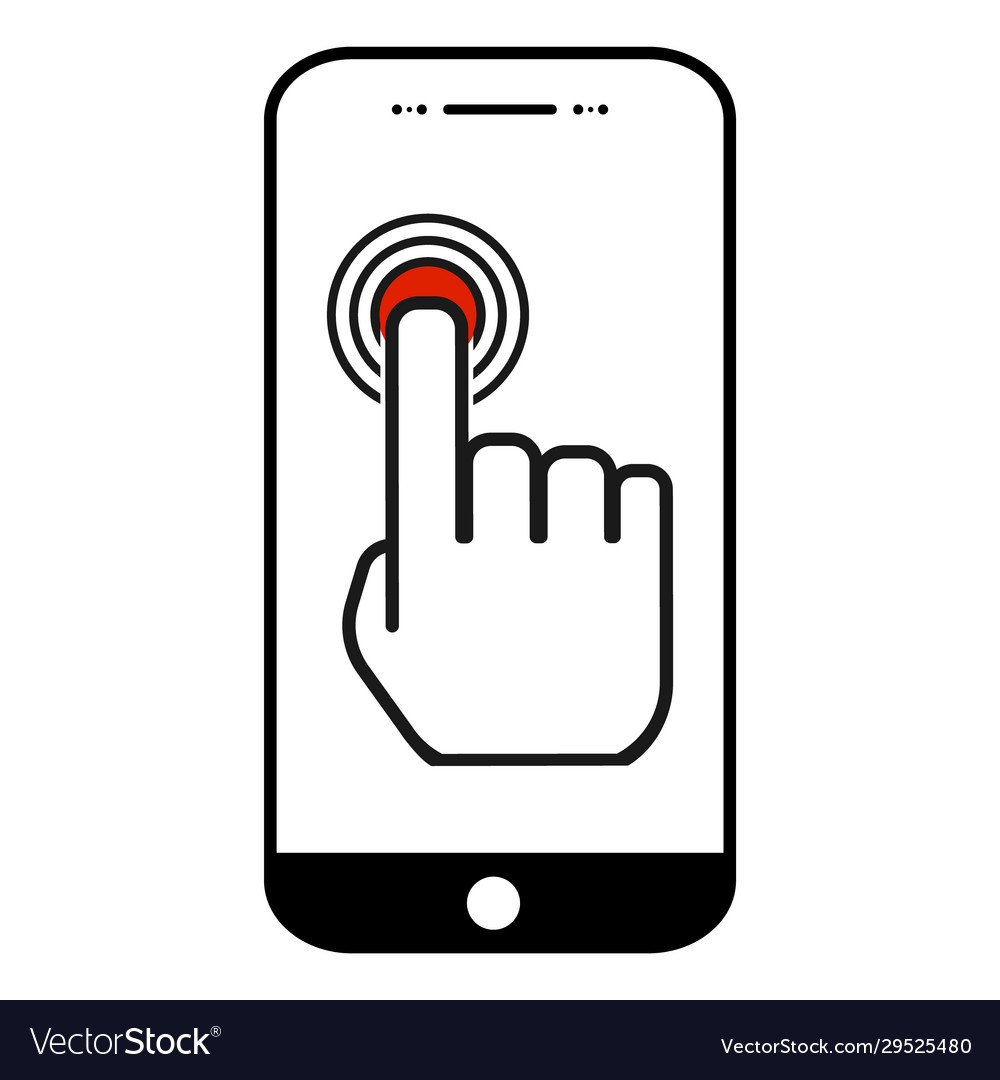Touch screen icon for app website ui etc click