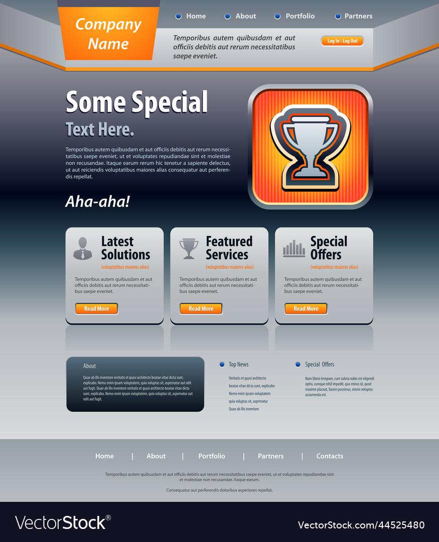Web site design template