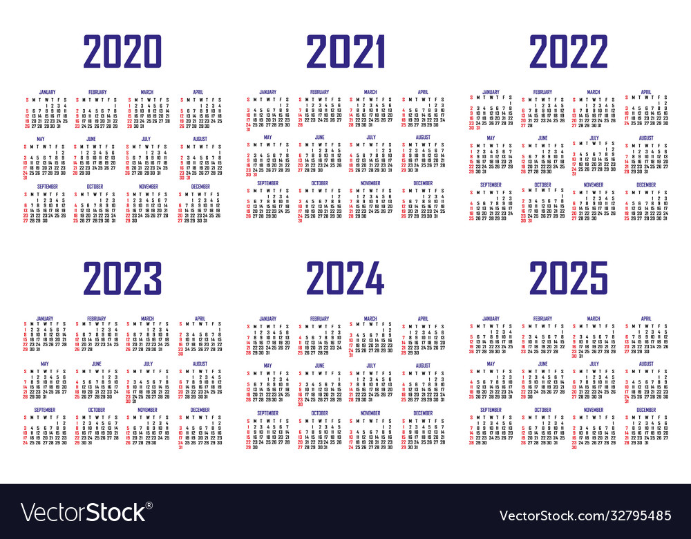 2025 Numbered Weeks Calendar Year 2020 2021