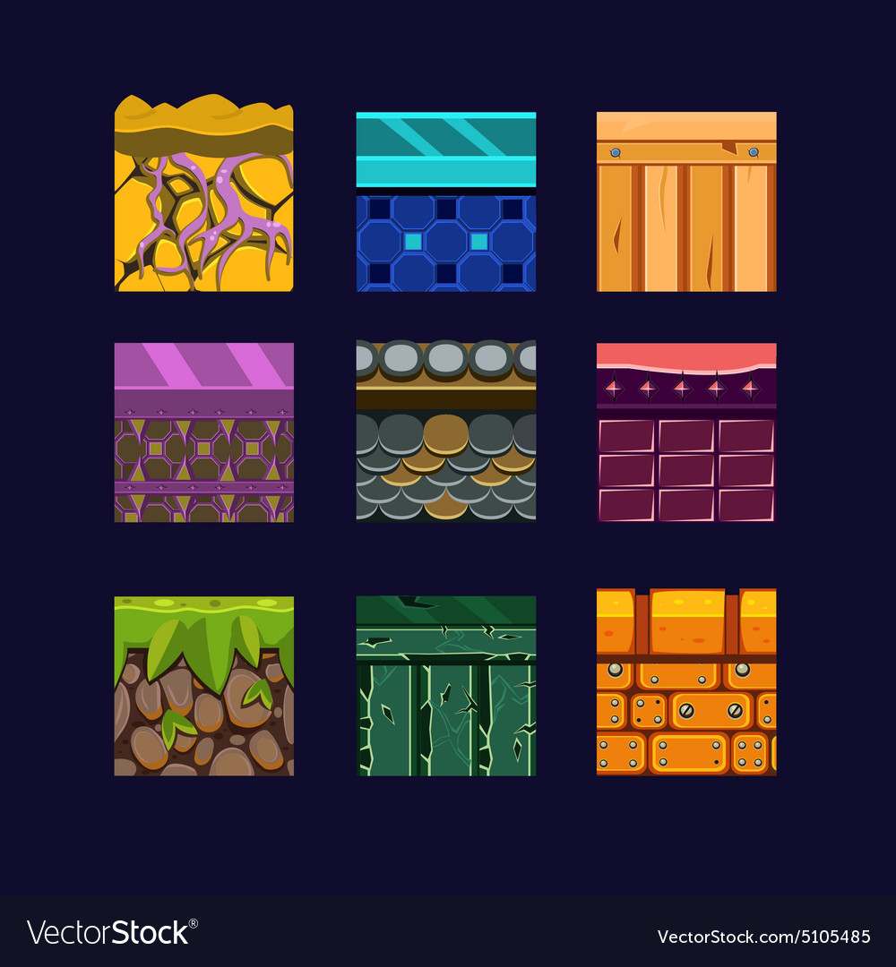 Different materials and textures for the game