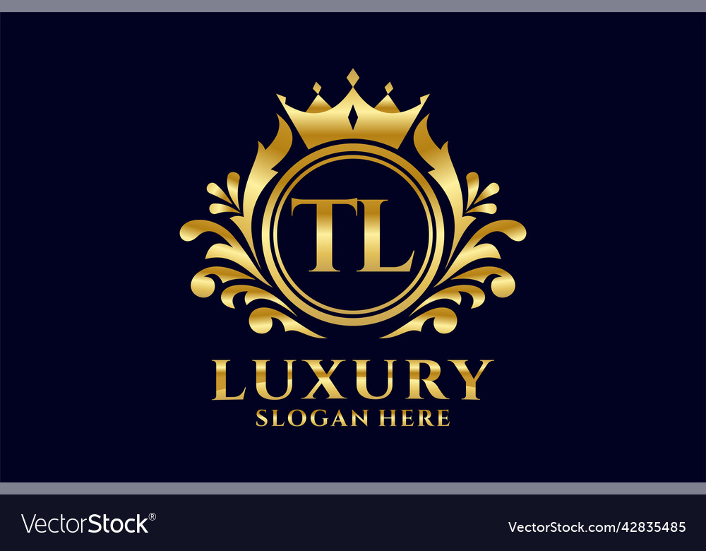 Initial tl letter royal luxury logo template Vector Image