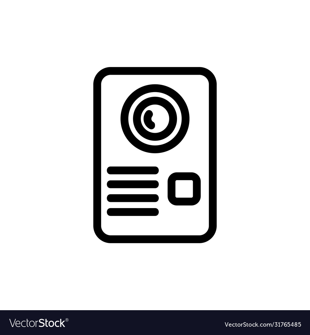 Intercom alarm device icon outline vector image Intercom alarm device icon outline